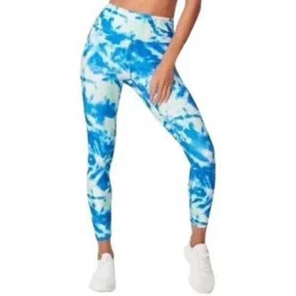 Wildfox Pants - NWT WILDFOX $68 Blue Sapphire/Green Ash Wash Tie Dye Leggings Size S